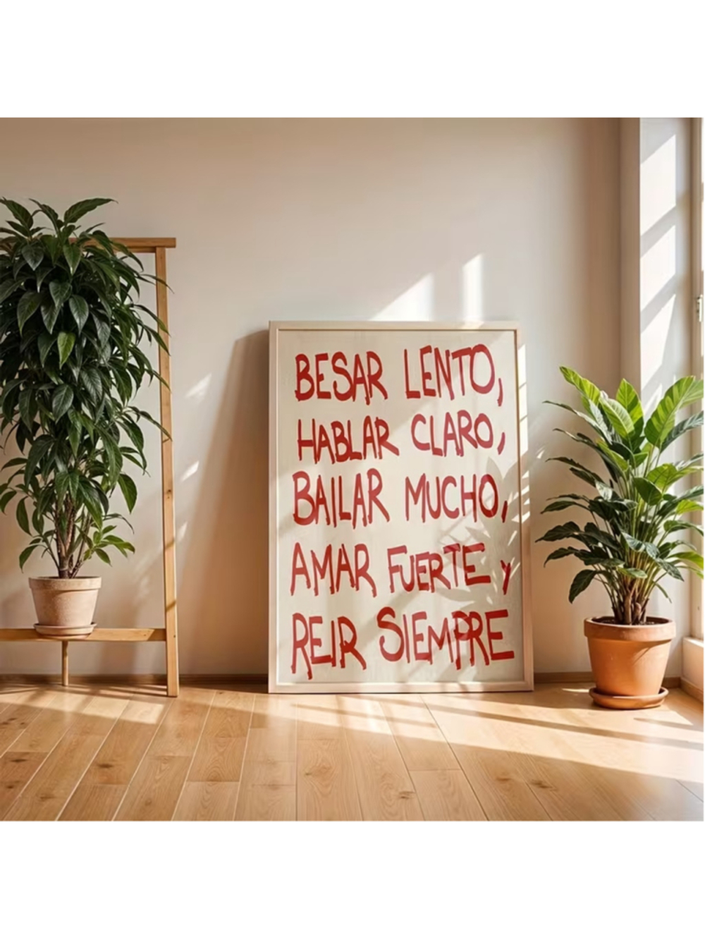 Spanish Quote Wall Art Besar Lento Hablar Claro Inspirational Poster 15.7x19.5"